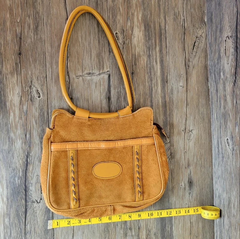 Born Concept Suede Tan Shoulder Bag Boho WesternCore